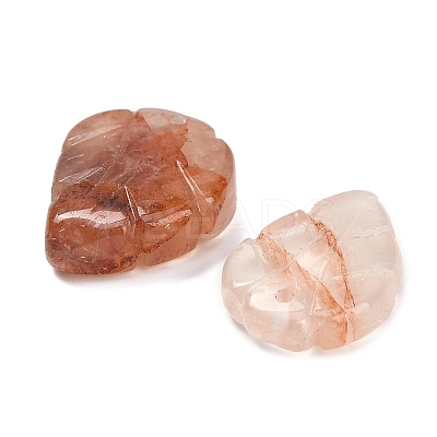 Natural Hematoid Quartz/Ferruginous Quartz Carved Pendants G-G300-01A-1