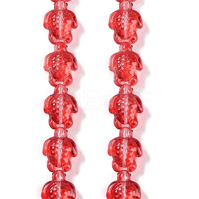 Transparent Glass Enamel Beads Strands GLAA-B021-06D-1