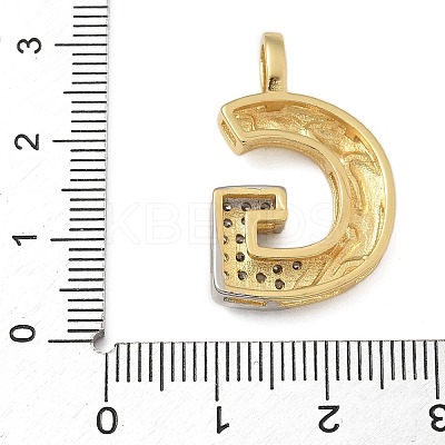 Brass Micro Pave Cubic Zirconia Pendants KK-B126-02G-G-1