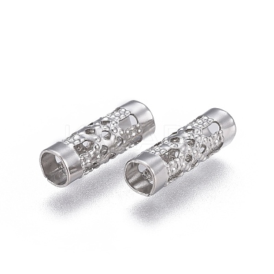 Tarnish Resistant 304 Stainless Steel Tube Beads STAS-P236-17P-1