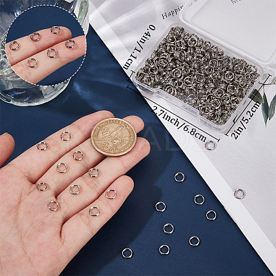 400Pcs 304 Stainless Steel Split Rings STAS-BBC0006-16B-1
