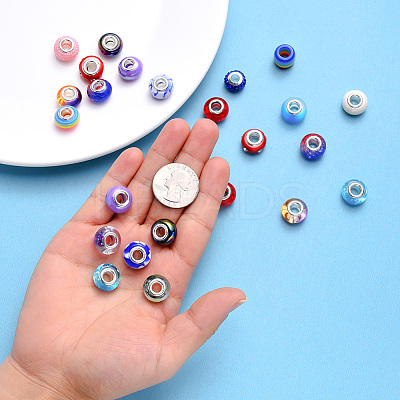 Acrylic & Resin & Polymer Clay Rhinestone European Beads FPDL-S015-04B-1