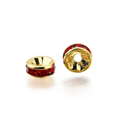 Brass Rhinestone Spacer Beads RB-A014-Z6mm-21G-1