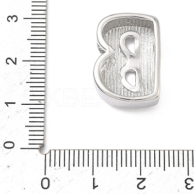 Brass Initial Beads KK-B167-27P-01B-1
