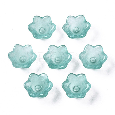 Transparent Spray Painted Glass Beads GLAA-Q089-002A-001-1