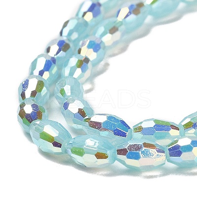 Baking Paint Glass Beads Strands DGLA-D001-02I-1