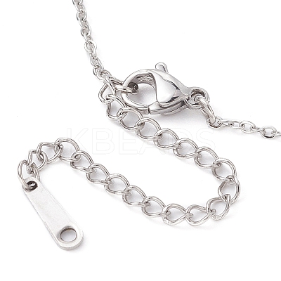 Natural Rose Quartz Nugget Pendant Necklaces NJEW-JN04507-02-1