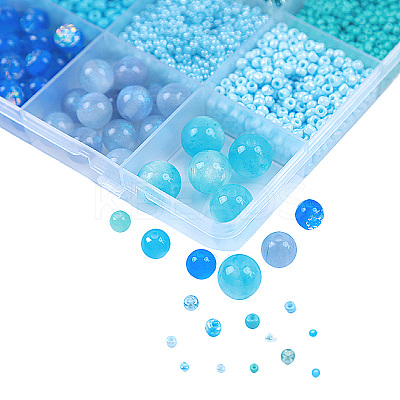 DIY 18 Style Resin & Acrylic Beads Jewelry Making Finding Kit DIY-NB0012-04D-1