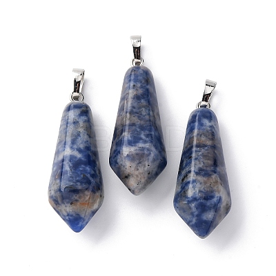 Natural Sodalite Pointed Pendants G-I314-02P-05A-1