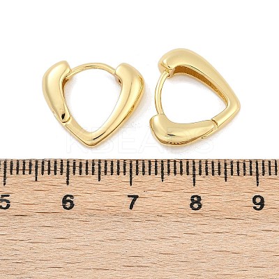 Brass Heart Hoop Earrings EJEW-L274-01G-1