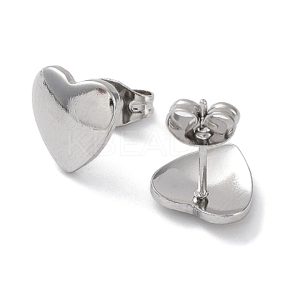 Non-Tarnish 304 Stainless Steel Heart Ear Studs for Women EJEW-P234-19P-1
