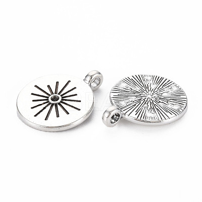 Tibetan Style Alloy Pendant Rhinestone Settings TIBEP-N010-001AS-RS-1