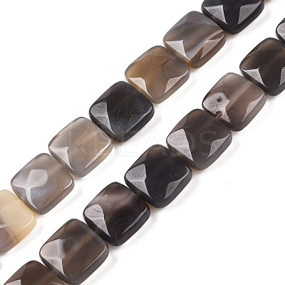 Natural Grey Agate Beads Strands G-T138-163-1