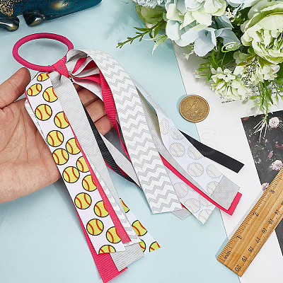 Sports Themes Polyester Elastic Ties Hair Accessories OHAR-WH20011-12H-1