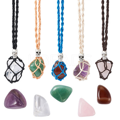 DIY Pendant Necklaces Making Kits DIY-FW0001-05-1