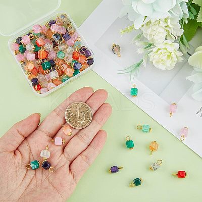 100Pcs 5 Colors Natural Agate Pendants FIND-FH0005-15-1