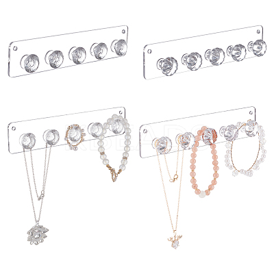 Wall Mounted Acrylic Necklace Holder AJEW-GA0007-50A-1