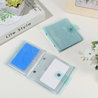 2Pcs PVC Mini Photocard Holder Book AJEW-SP0002-20B-02-1
