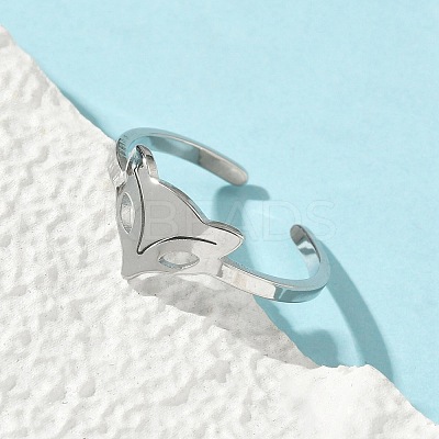 304 Stainless Steel Adjustable Cuff Rings RJEW-Z105-01P-07-1
