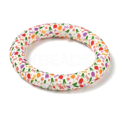 Floral Silicon Beads SL-CBAC986-01C-1