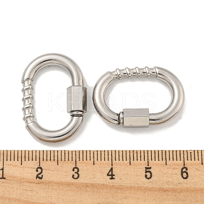 Non-Tarnish 304 Stainless Steel Screw Carabiner Lock Charms STAS-C092-08P-1