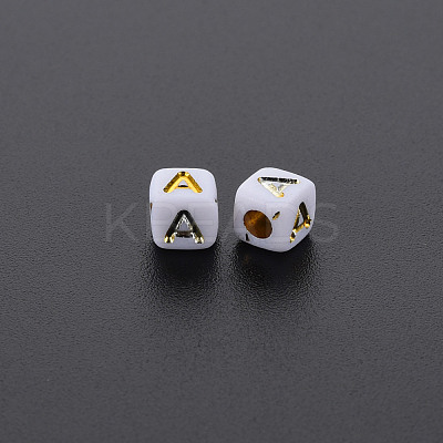 Opaque White Acrylic Beads MACR-Q242-010A-1