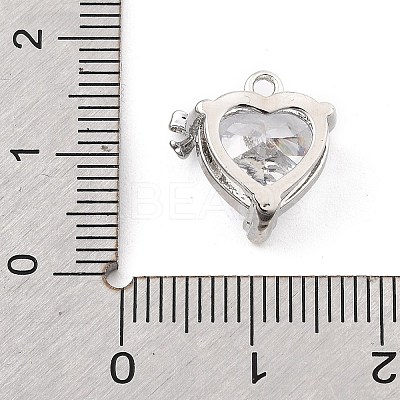 Brass Micro Pave Cubic Zirconia Pendants KK-K371-40B-P-1