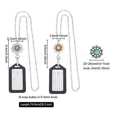 DIY Interchangeable Pendant Necklace Making Kit DIY-DR0001-02-1