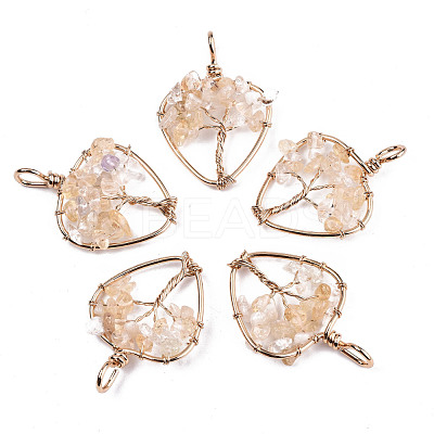 Natural Citrine Pendants G-T131-97-1