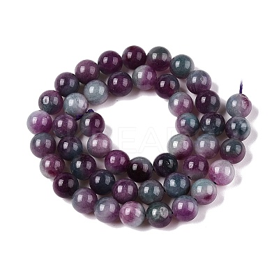 Dyed Natural White Jade Beads Strands G-T138-8mm-210-10-1