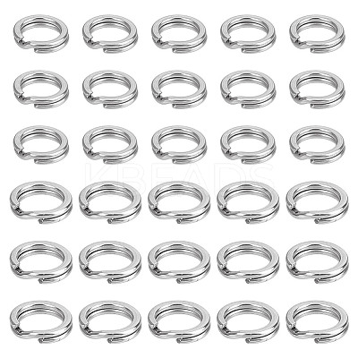 304 Stainless Steel Double Loops Keychain Rings FIND-DR0001-35B-1