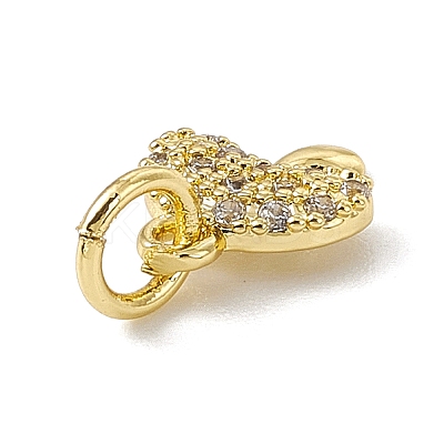 Brass Micro Pave Cubic Zirconia Charms ZIRC-F132-19G-1