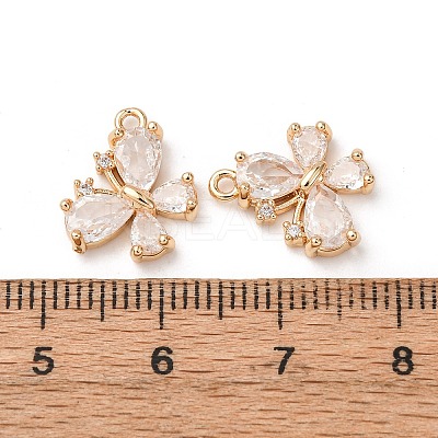 Brass with Cubic Zirconia Pendants ZIRC-L105-07G-1