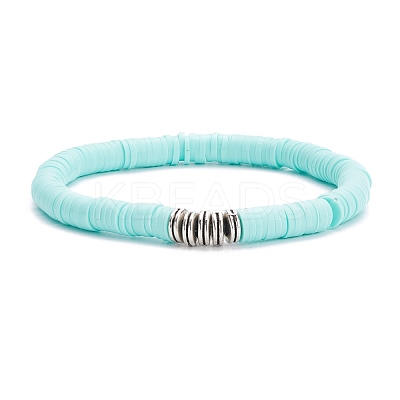 Handmade Polymer Clay Heishi Beads Stretch Bracelets Set BJEW-JB07390-1