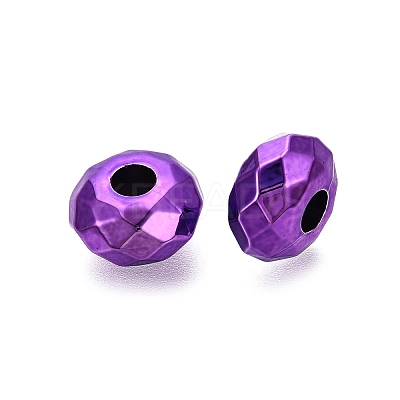 UV Plating Iridescent Transparent Acrylic European Beads OACR-E033-22-04-1