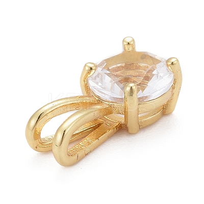 Brass Micro Pave Cubic Zirconia Pendants KK-P192-04-G06-1
