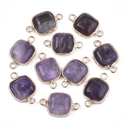 Natural Amethyst Links connectors G-S344-69G-1