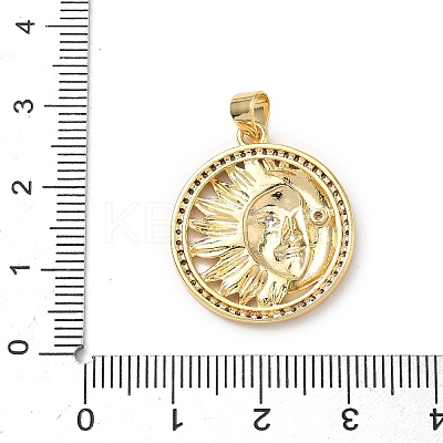 Brass Micro Pave Cubic Zirconia Pendants KK-D426-22A-G-1