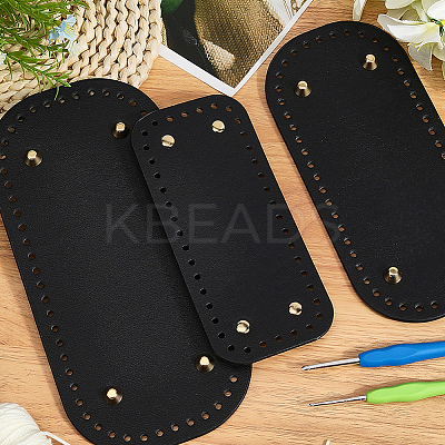 3Pcs 3 Styles PU Leather Knitting Crochet Bags Nail Bottom Shaper Pad DIY-CL0002-15-1
