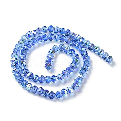 Transparent Electroplate Glass Beads Strands X-GLAA-Q099-C01-11-1-1