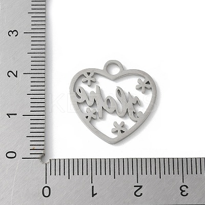 304 Stainless Steel Pendants STAS-E501-08P-1