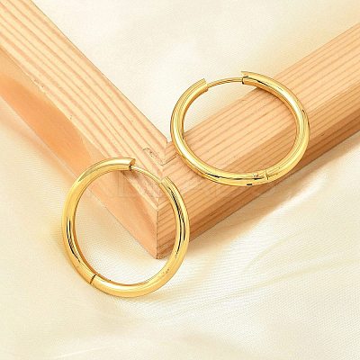 PVD Vacuum Plating 304 Stainless Steel Huggie Hoop Earrings for Women EJEW-F280-07H-G-1