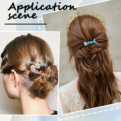 2 Bags 2 Styles Resin & Alloy Alligator Hair Clips AJEW-CY0001-39D-1
