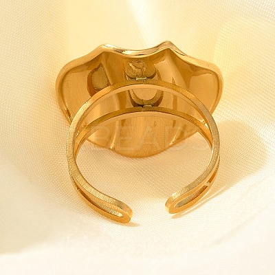 304 Stainless Steel Open Cuff Rings for Women STAS-Z108-05G-01-1