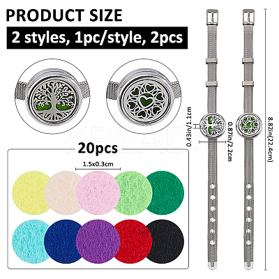 2 Bags 2 Styles Stainless Steel Watchband Chain Bracelets BJEW-FH0001-12-1
