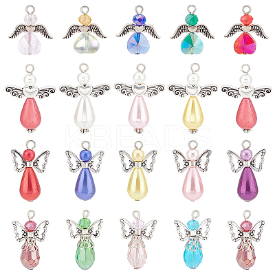 60Pcs 4 Style Electroplate Glass Pendants FIND-SC0004-05-1