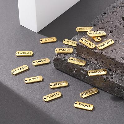 18Pcs 18 Style Tibetan Style Alloy Rectangle Pendants TIBEP-YW0001-34AG-1