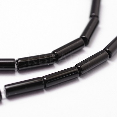 Natural Black Onyx Beads Strands X-G-P161-38-13x4mm-1
