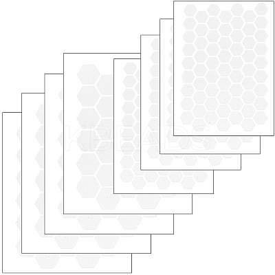8Pcs 2 Styles PEVA Rubber Anti-Slip Hexagonal Phone Grip Tape Stickers for Phones AJEW-SP0002-64B-01-1