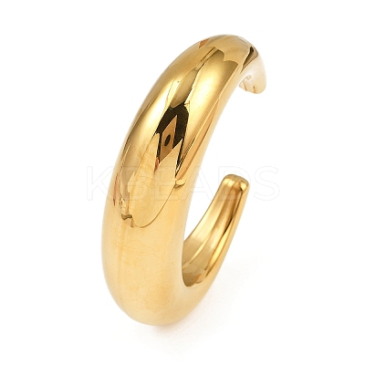 304 Stainless Steel Cuff Bangle for Women BJEW-K281-01G-1